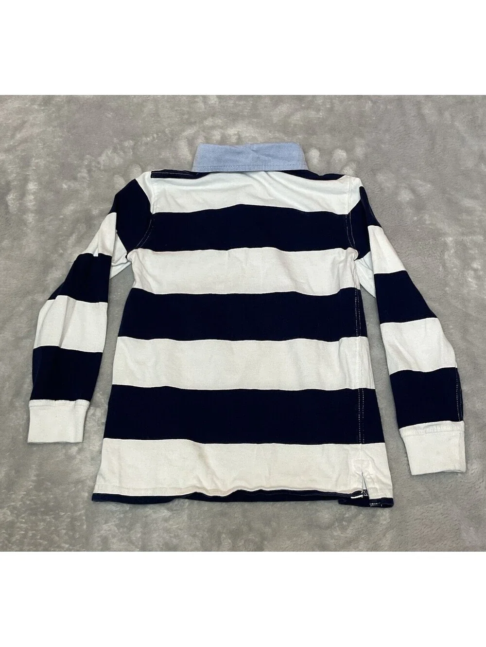 POLO Ralph Lauren Boys Size 6 Striped Shirt / Rugby large Pony Long Sleeve